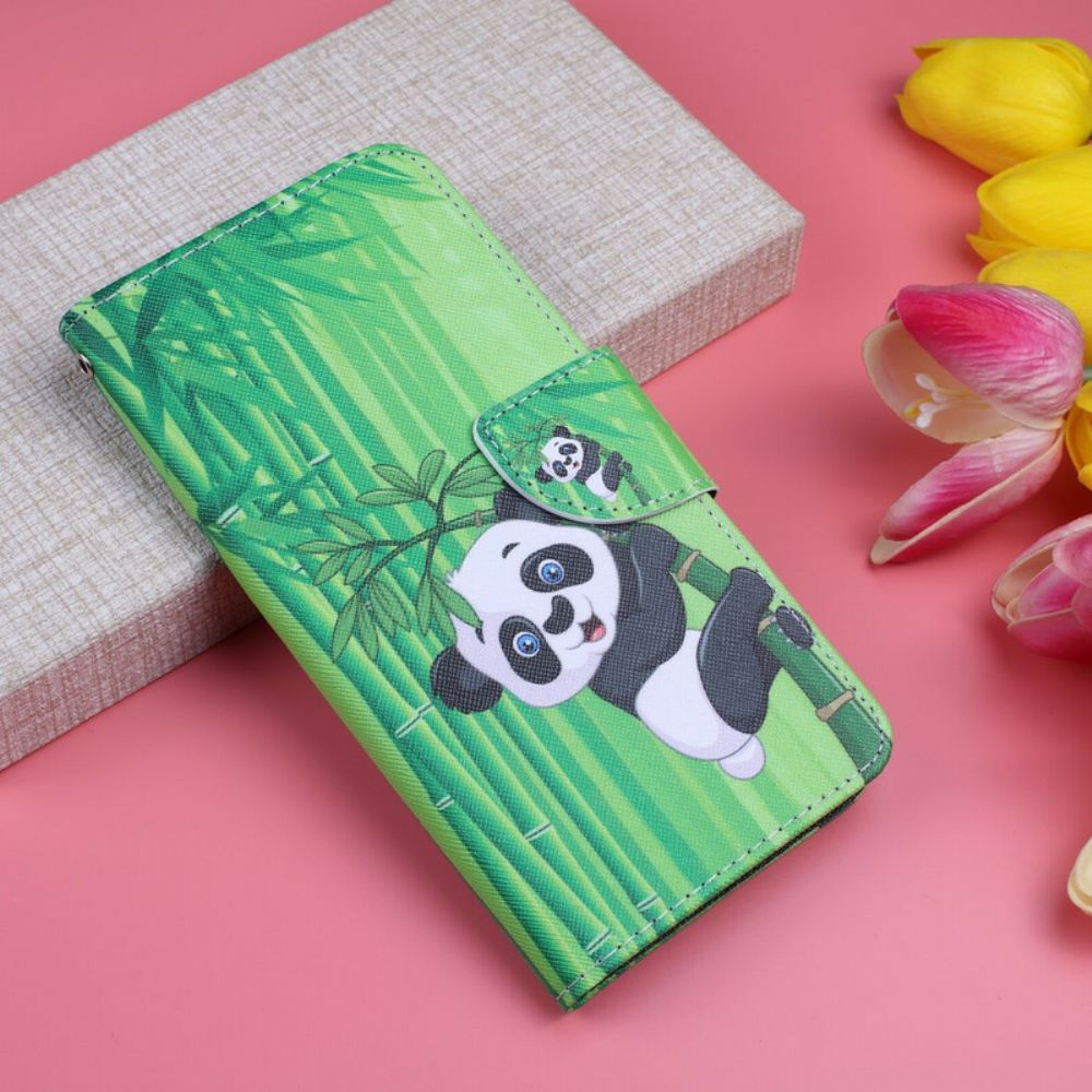 Folio-hoesje voor Xiaomi Redmi Note 8 Pro Panda En Bamboe
