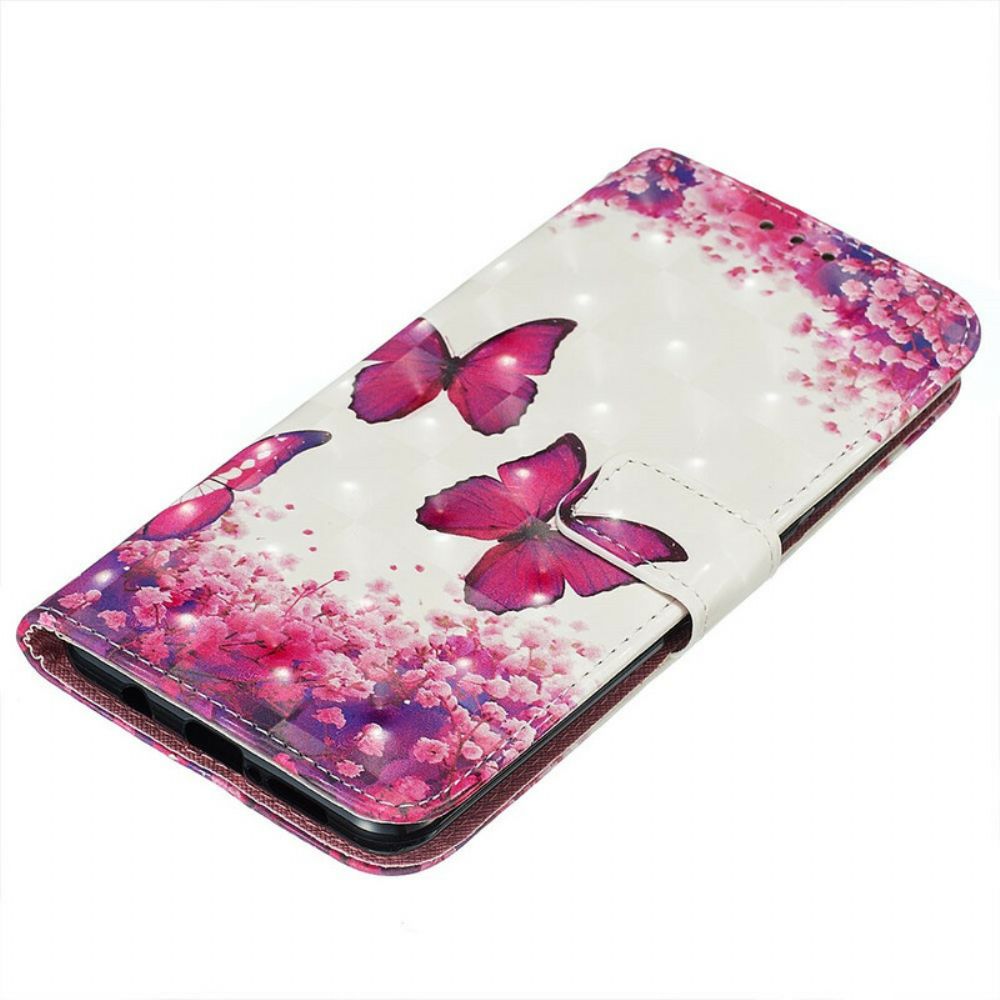 Folio-hoesje voor Xiaomi Redmi Note 8 Pro Rode Vlinders