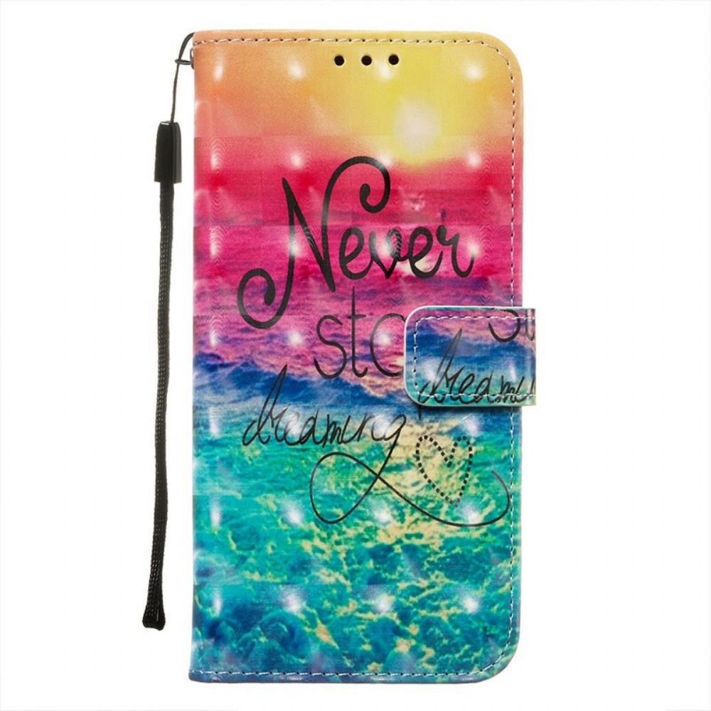 Folio-hoesje voor Xiaomi Redmi Note 8 Pro Stop Nooit Met Dromen