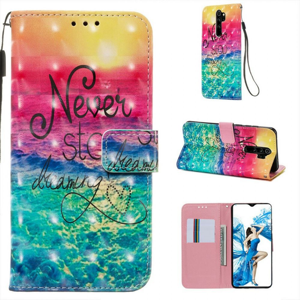 Folio-hoesje voor Xiaomi Redmi Note 8 Pro Stop Nooit Met Dromen