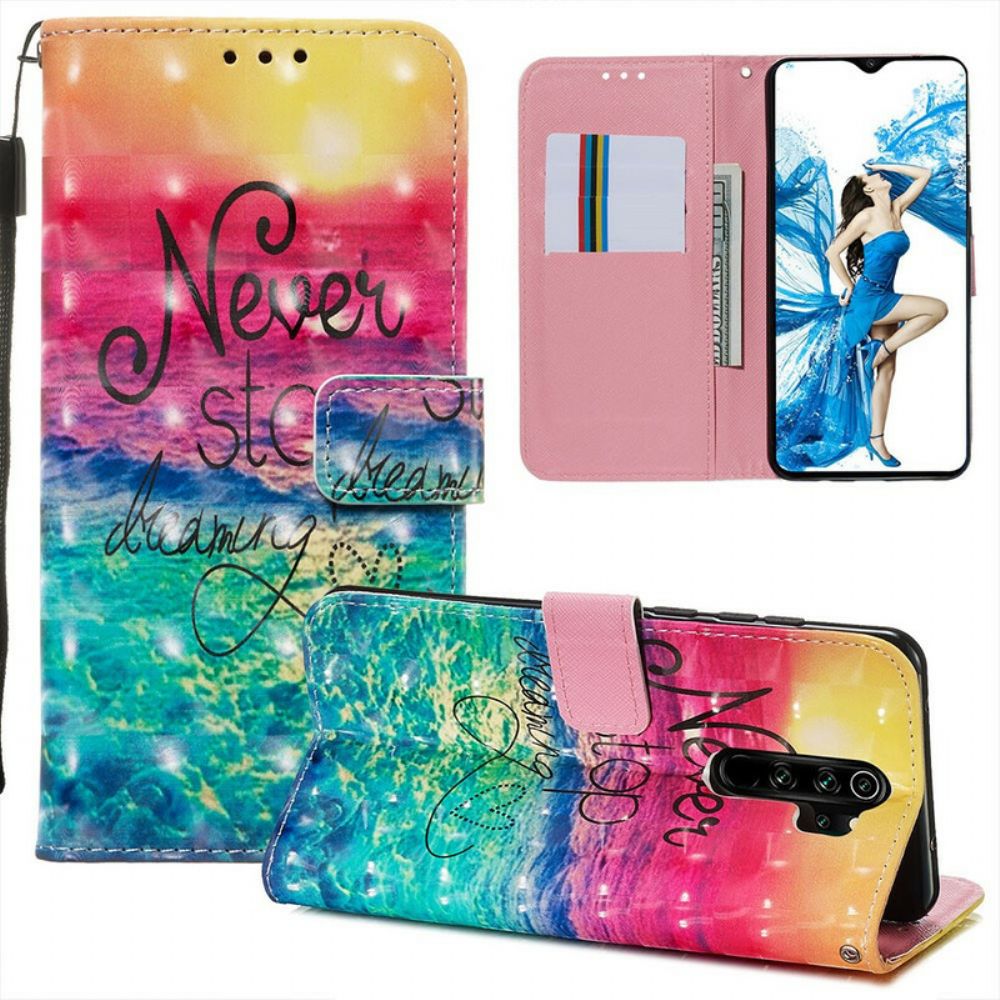 Folio-hoesje voor Xiaomi Redmi Note 8 Pro Stop Nooit Met Dromen