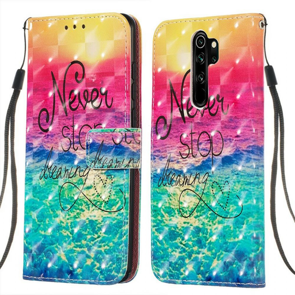 Folio-hoesje voor Xiaomi Redmi Note 8 Pro Stop Nooit Met Dromen
