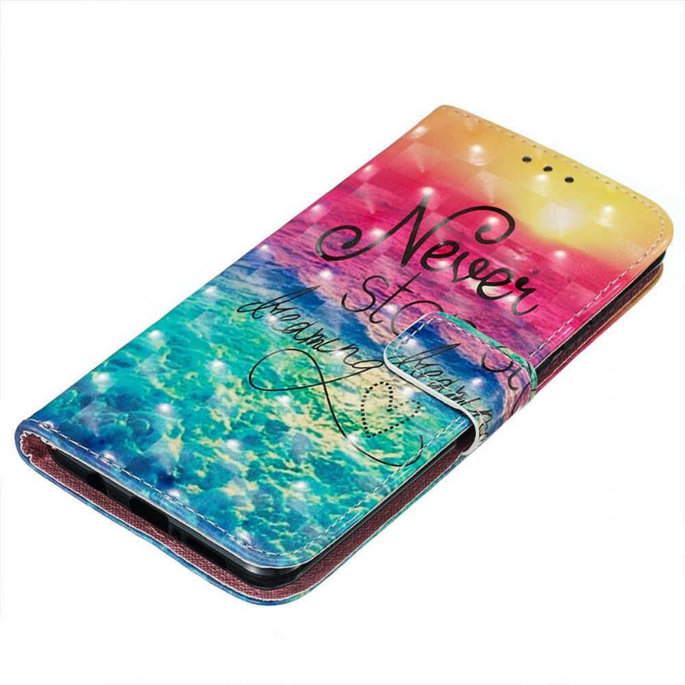 Folio-hoesje voor Xiaomi Redmi Note 8 Pro Stop Nooit Met Dromen