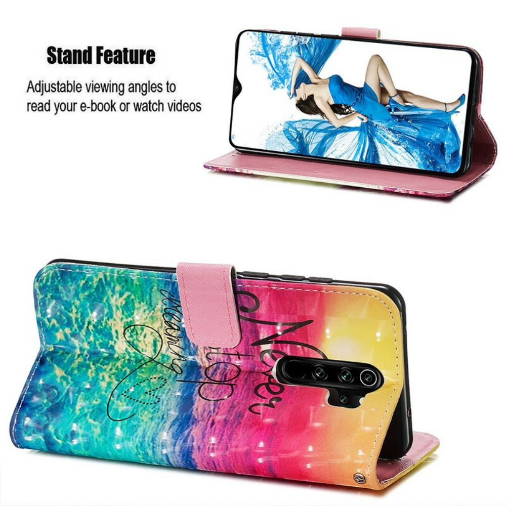 Folio-hoesje voor Xiaomi Redmi Note 8 Pro Stop Nooit Met Dromen