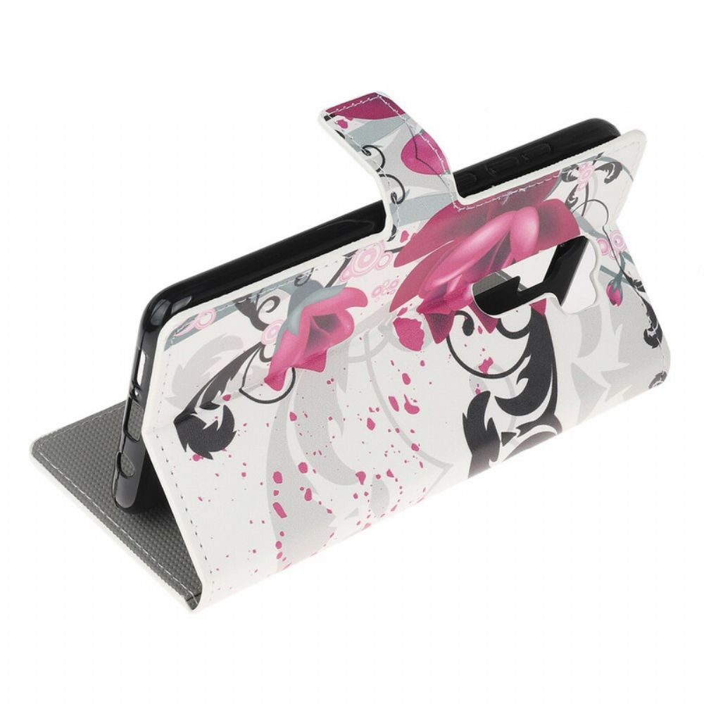 Folio-hoesje voor Xiaomi Redmi Note 8 Pro Tropische Bloemen