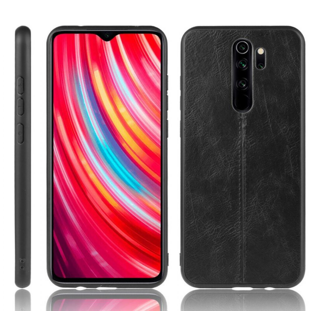 Hoesje voor Xiaomi Redmi Note 8 Pro Naad Leereffect