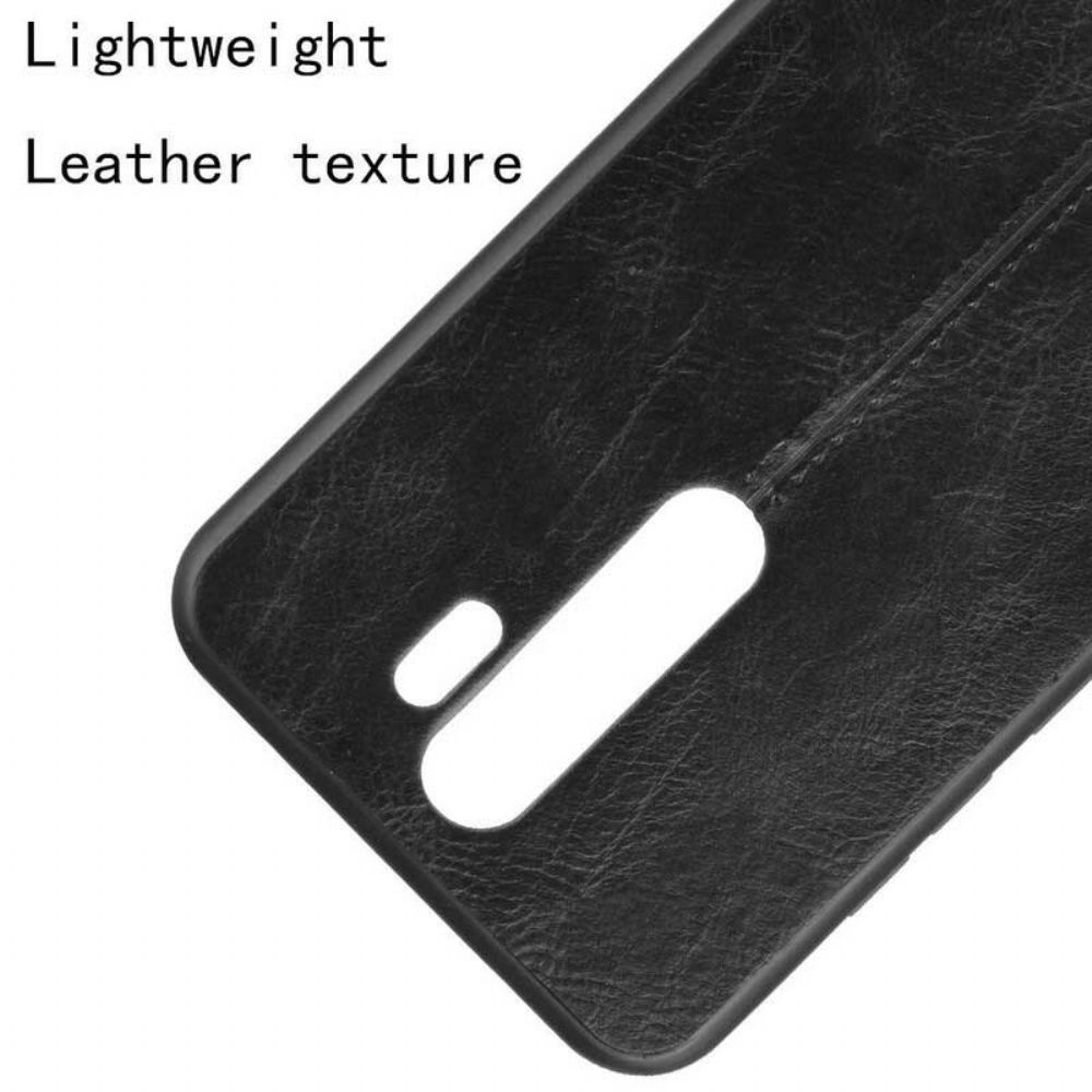 Hoesje voor Xiaomi Redmi Note 8 Pro Naad Leereffect