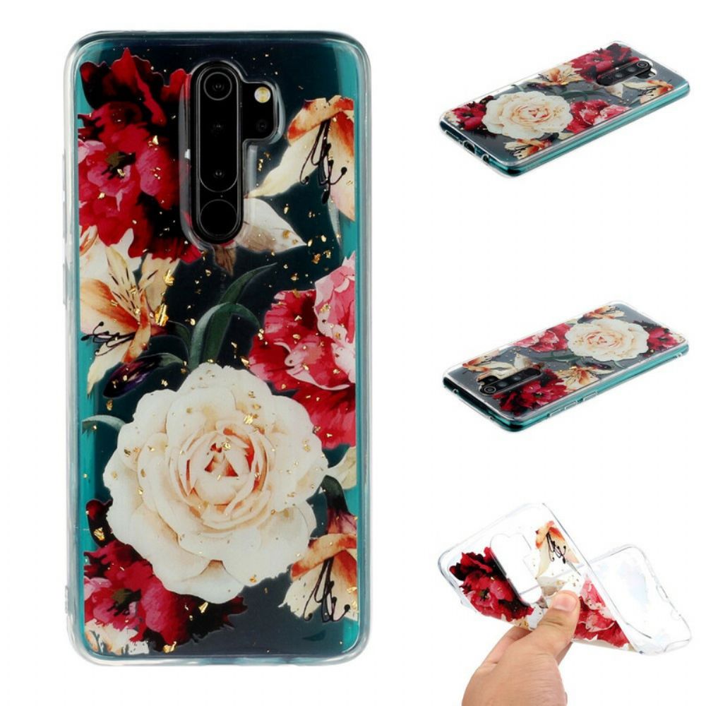 Hoesje voor Xiaomi Redmi Note 8 Pro Transparante Schitterende Boeketten