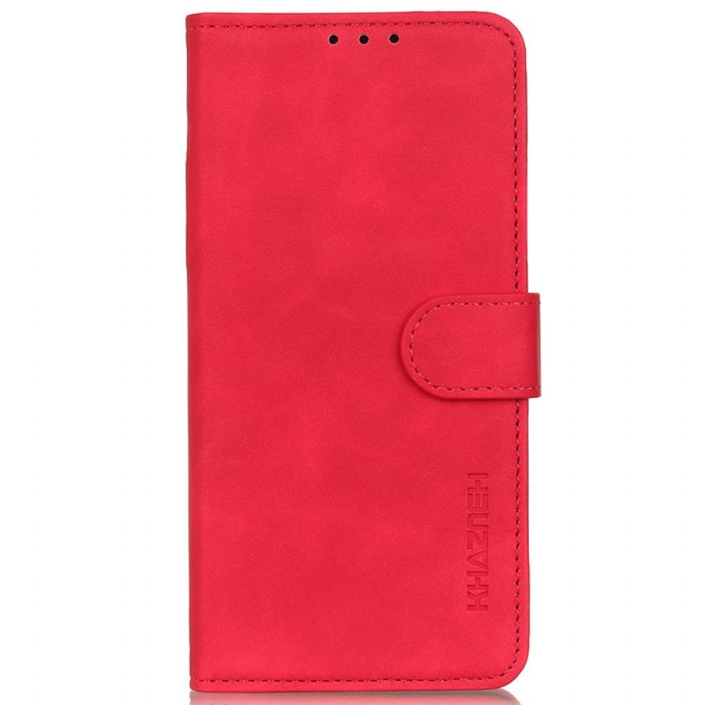 Flip Case voor Moto G200 5G Vintage Leereffect Khazneh