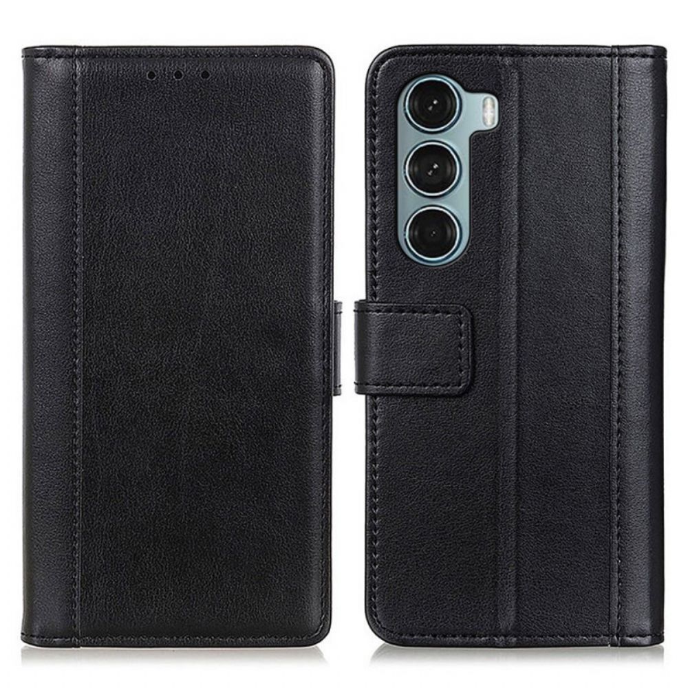 Folio-hoesje voor Moto G200 5G Gesplitste Leerkleurige Versie