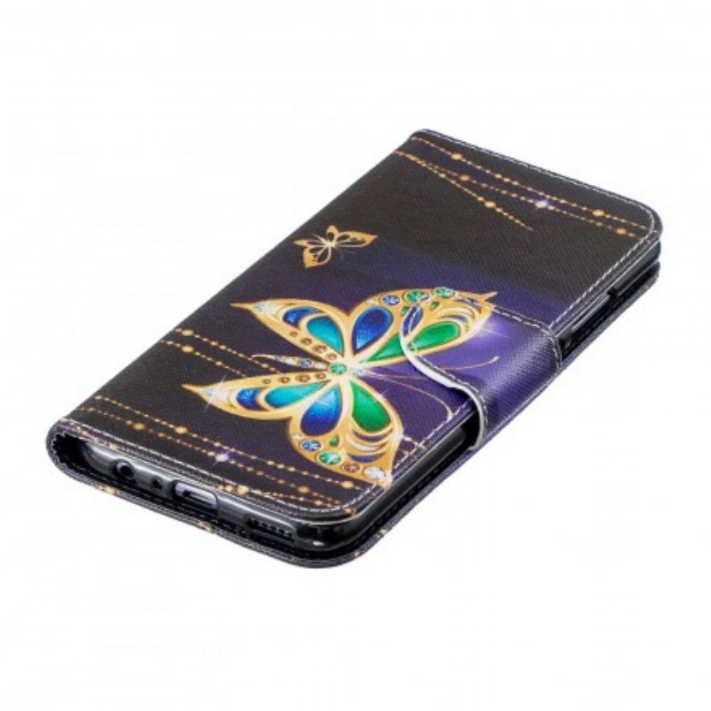 Leren Hoesje voor Huawei P Smart 2019 / Honor 10 Lite Magische Vlinder