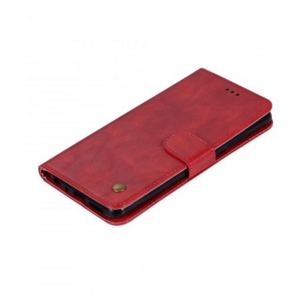 Leren Hoesje voor Huawei P Smart 2019 / Honor 10 Lite Met Ketting Vintage Kunstleren Band