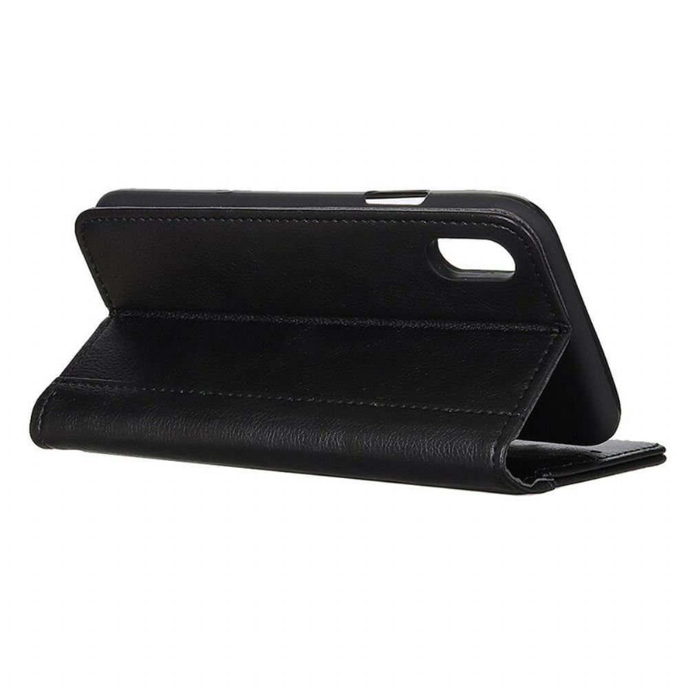 Bescherming Hoesje voor Xiaomi Redmi 9A Folio-hoesje Litchi Splitlederen Versie