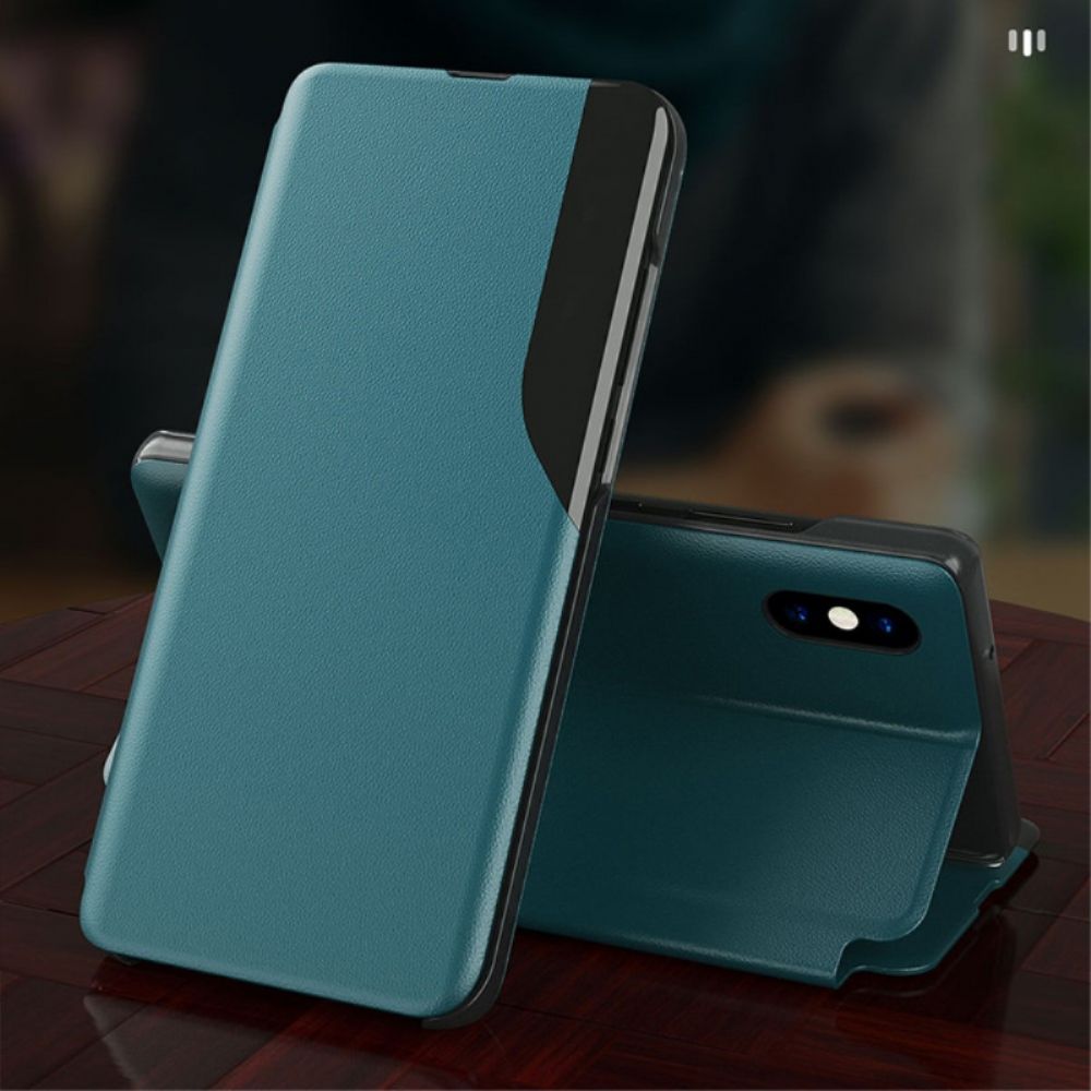 Bescherming Hoesje voor Xiaomi Redmi 9A Ledereffect