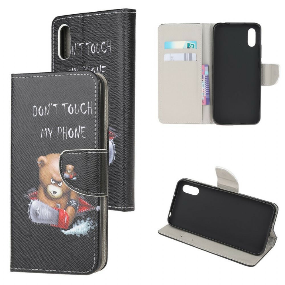 Folio-hoesje voor Xiaomi Redmi 9A Gevaarlijke Beer