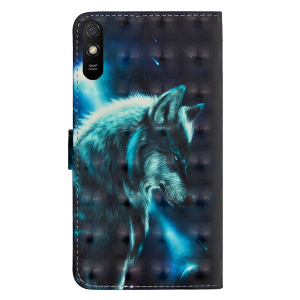Folio-hoesje voor Xiaomi Redmi 9A Majestueuze Wolf