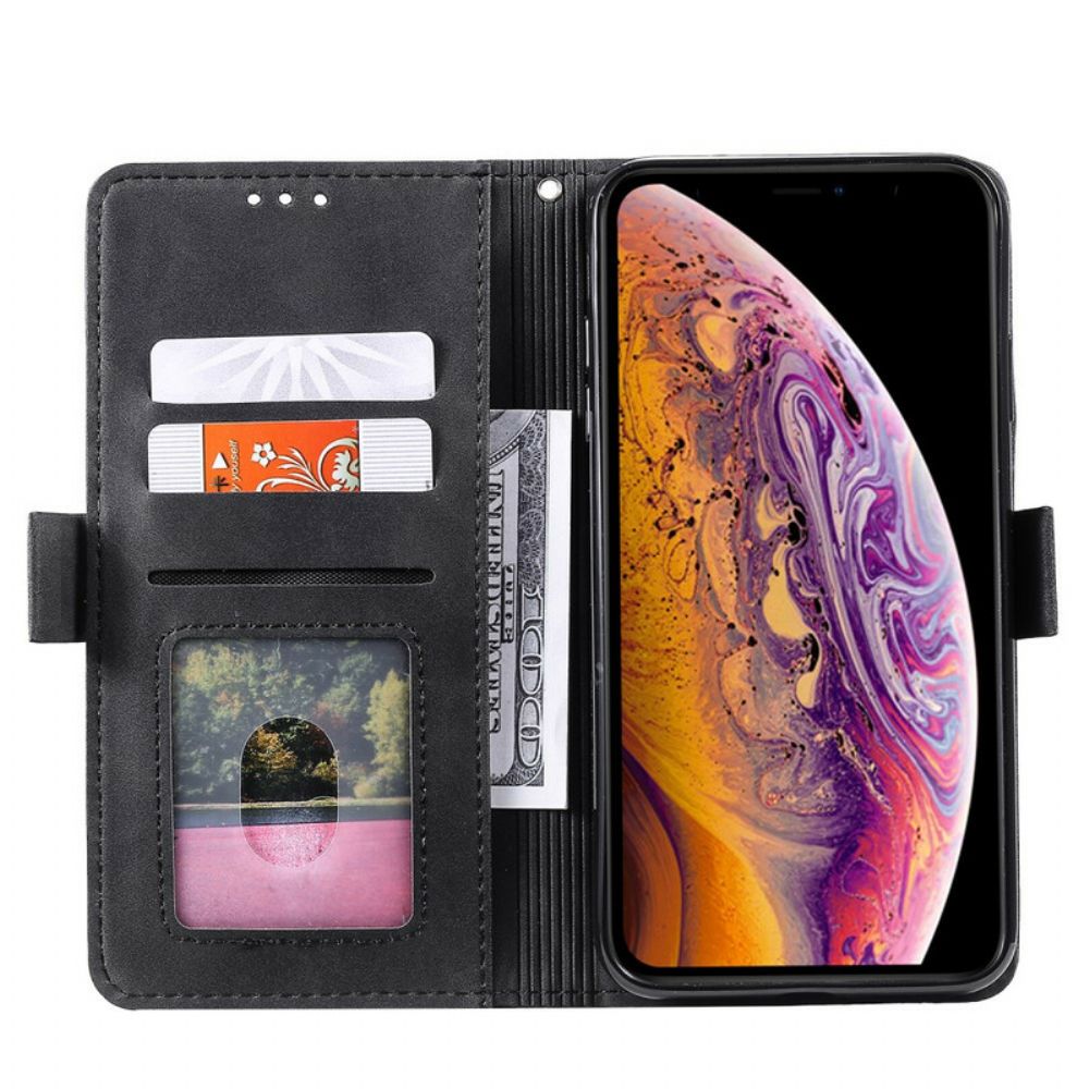 Folio-hoesje voor Xiaomi Redmi 9A Tweekleurige Kunstleer Versterkte Contouren