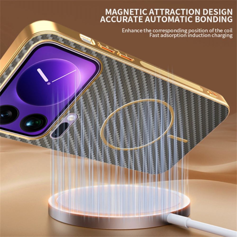 Case Hoesje Xiaomi 17 Pro Telefoonhoesje Carbon Fiber Texture