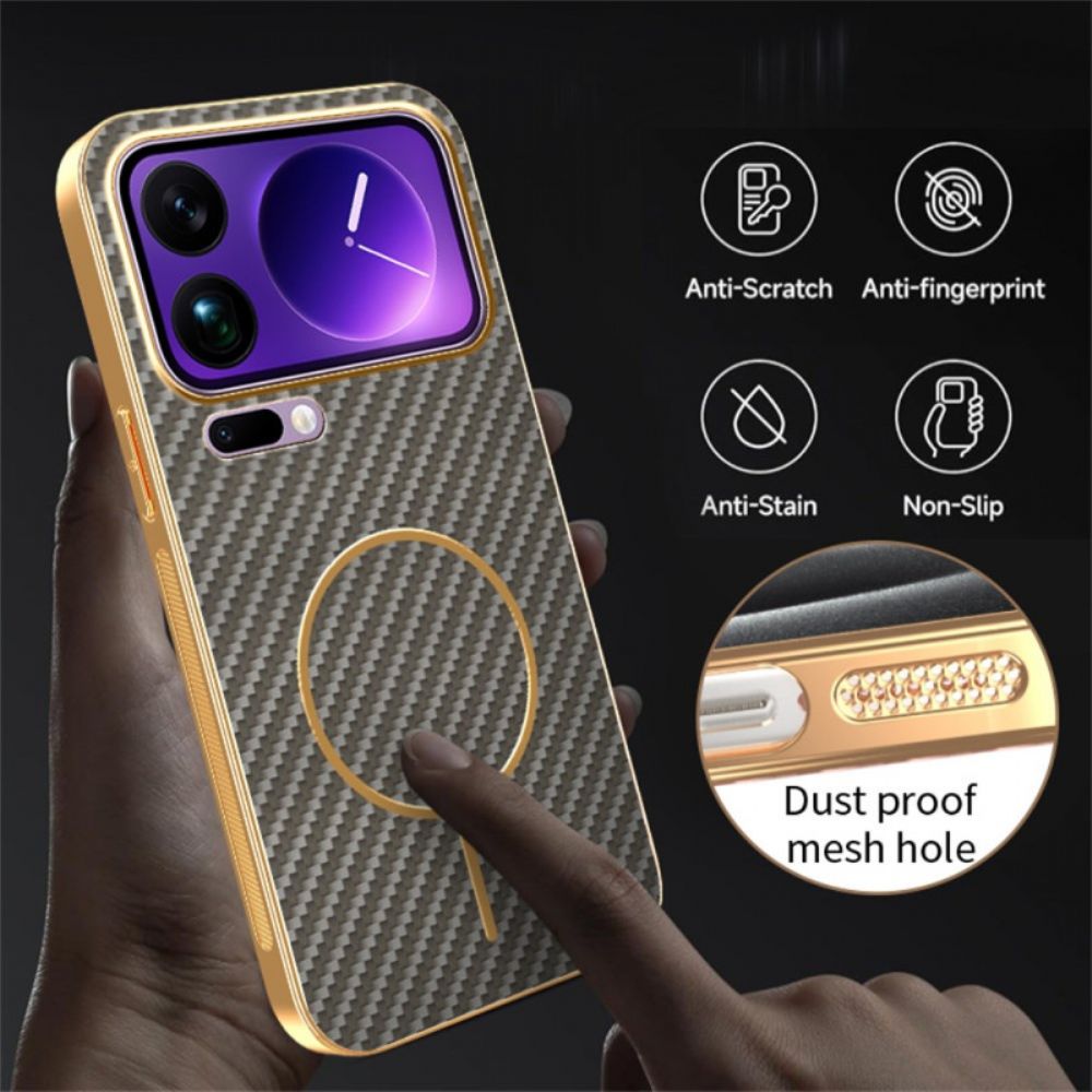 Case Hoesje Xiaomi 17 Pro Telefoonhoesje Carbon Fiber Texture