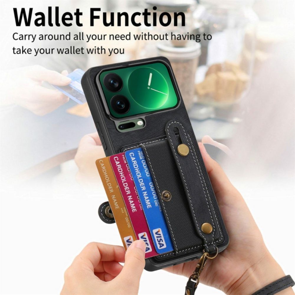 Case Hoesje Xiaomi 17 Pro Telefoonhoesje Kaarthouder En Standaard Met Uitklapbare Voet