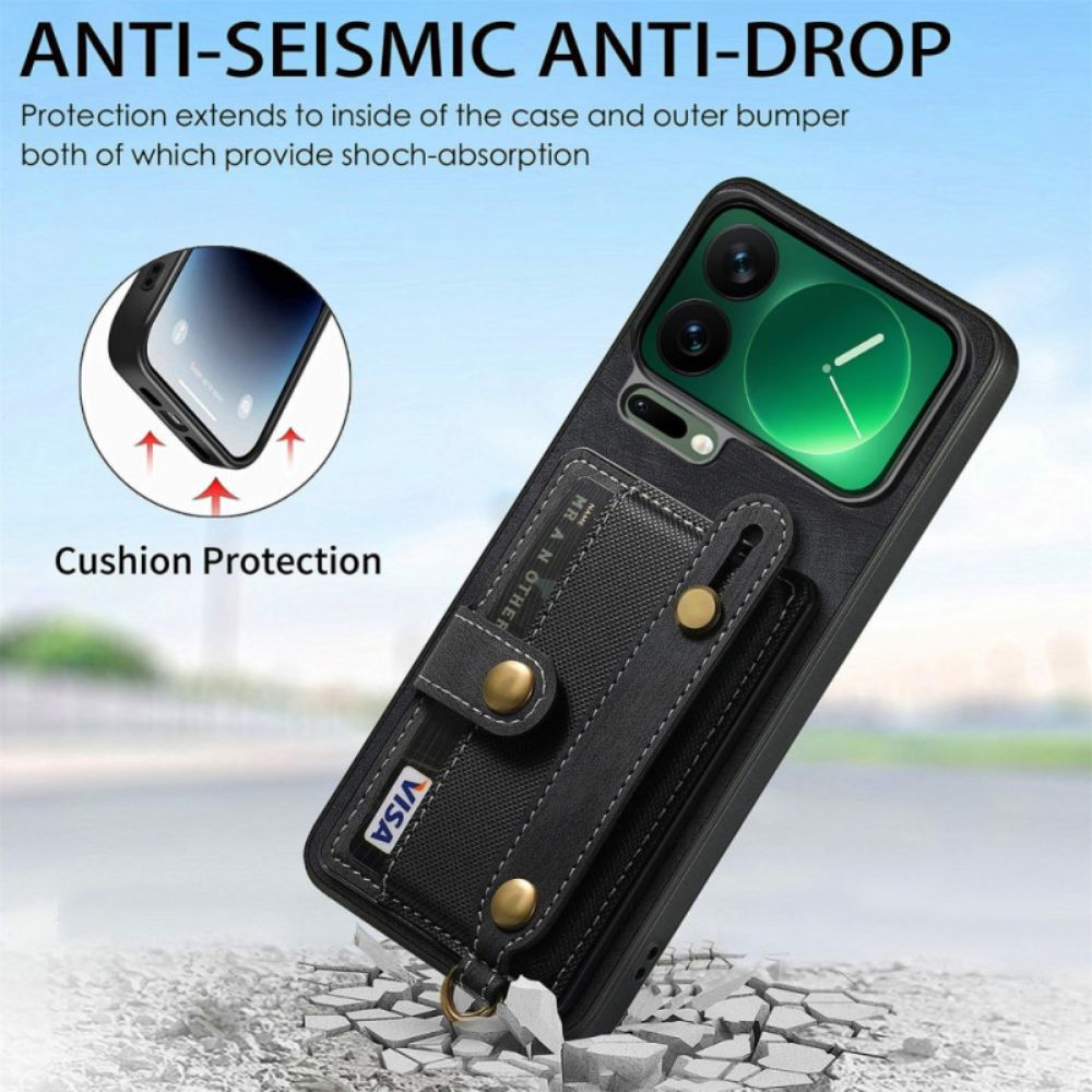 Case Hoesje Xiaomi 17 Pro Telefoonhoesje Kaarthouder En Standaard Met Uitklapbare Voet