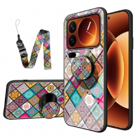 Case Hoesje Xiaomi 17 Pro Telefoonhoesje Standaard Van Gehard Glas En Draagkoord