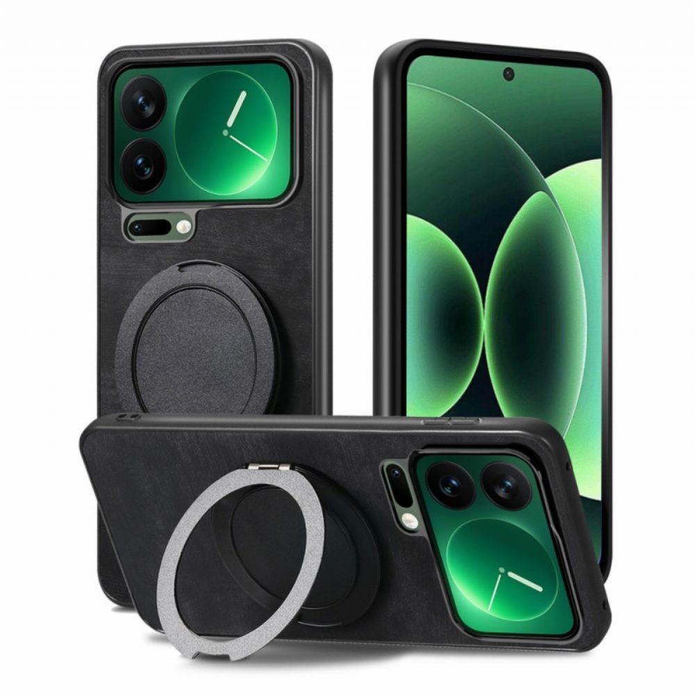 Cover Hoesje Xiaomi 17 Pro Telefoonhoesje Draaibare Standaard Retro Ledertextuur