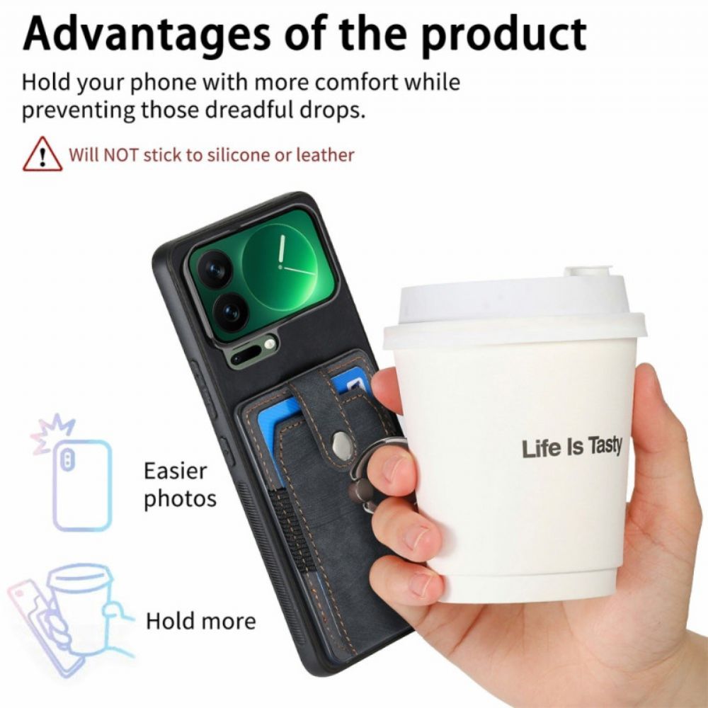 Cover Hoesje Xiaomi 17 Pro Telefoonhoesje Standaard En Kaarthouder Met Lederlook