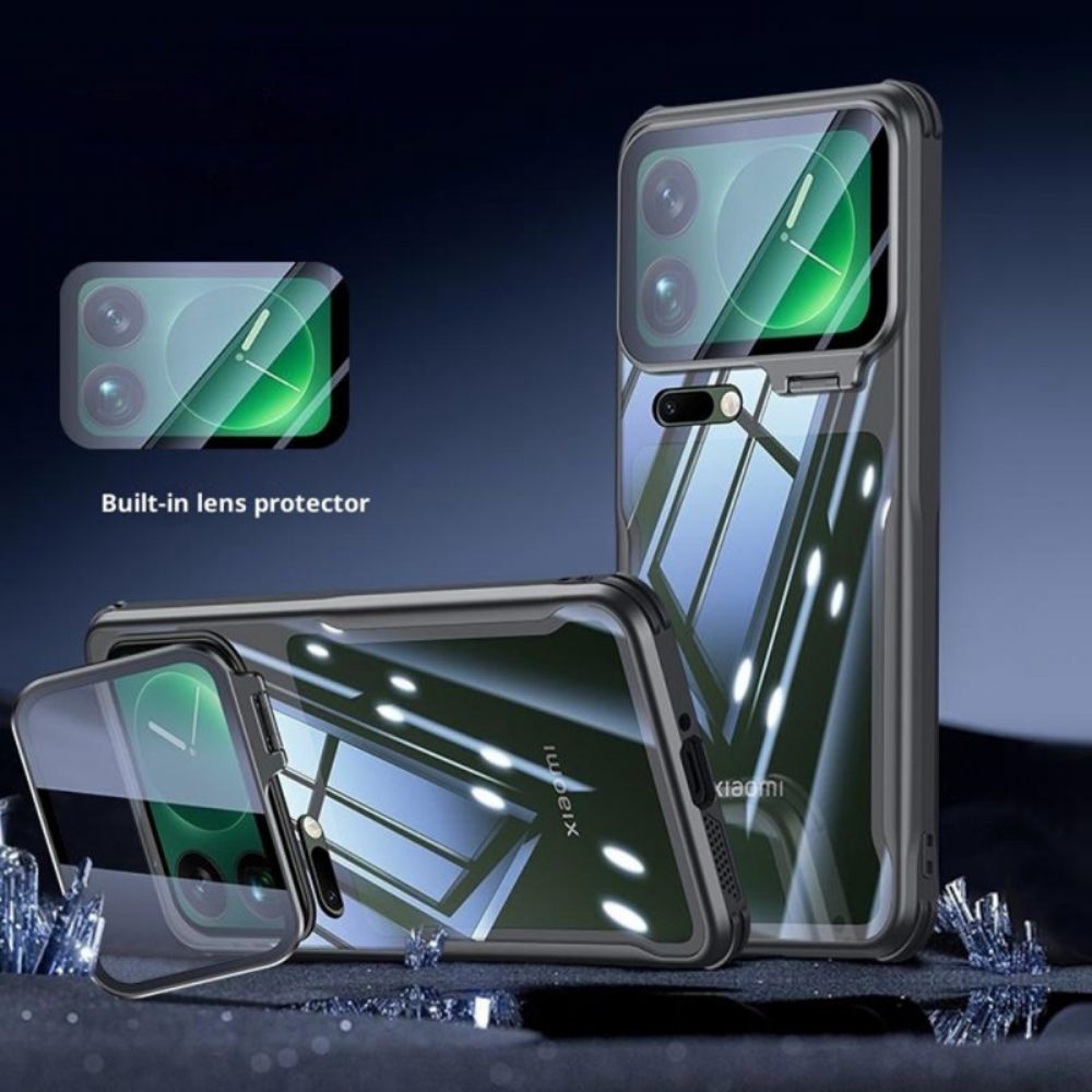 Cover Hoesje Xiaomi 17 Pro Telefoonhoesje Transparante Geïntegreerde Standaard En Camerabescherming