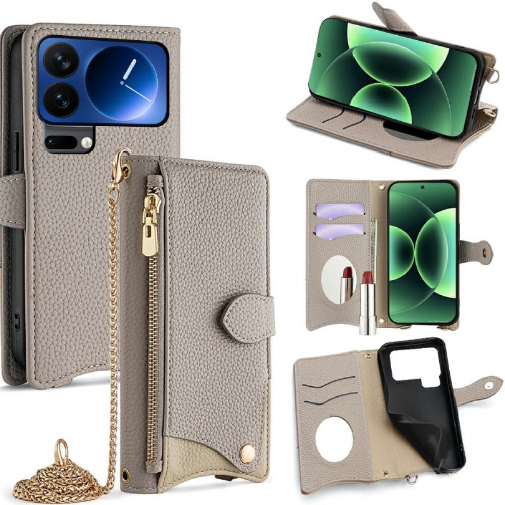 Folio-hoesje Xiaomi 17 Pro Telefoonhoesje Portemonnee Met Ketting