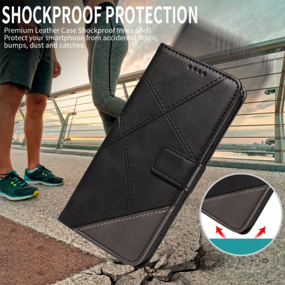 Folio-hoesje Xiaomi 17 Pro Tweekleurige Leerlook