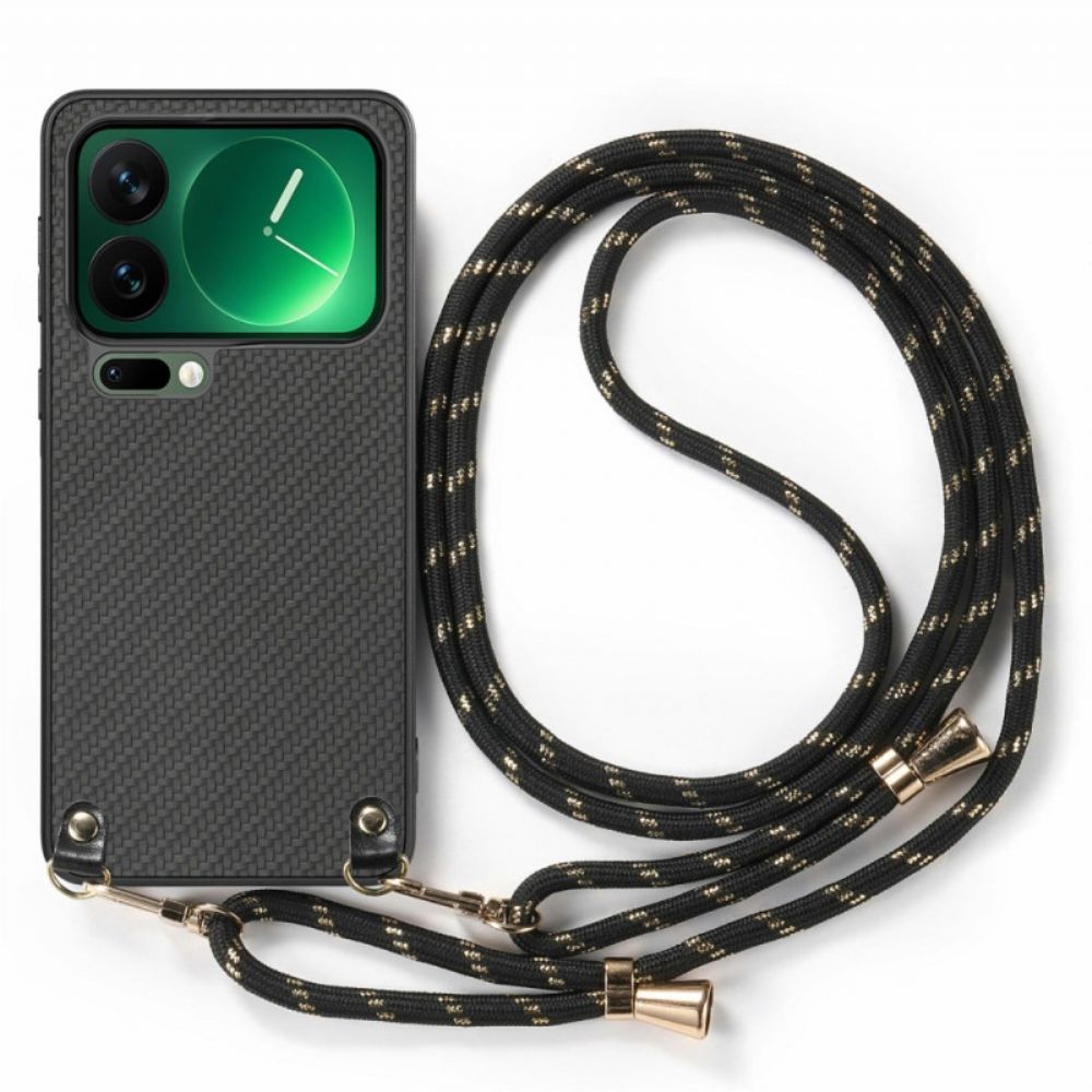 Hoesje Voor Xiaomi 17 Pro Koolstofvezeltextuur