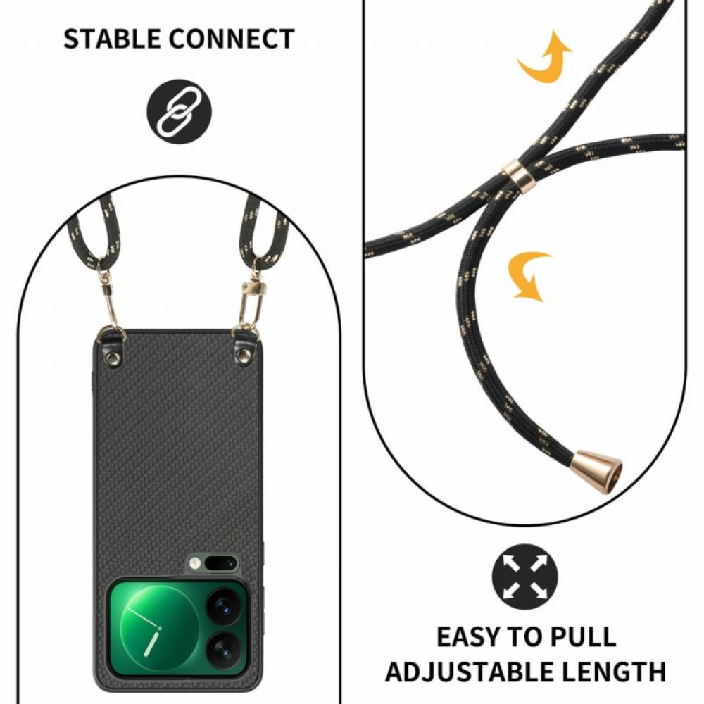 Hoesje Voor Xiaomi 17 Pro Koolstofvezeltextuur