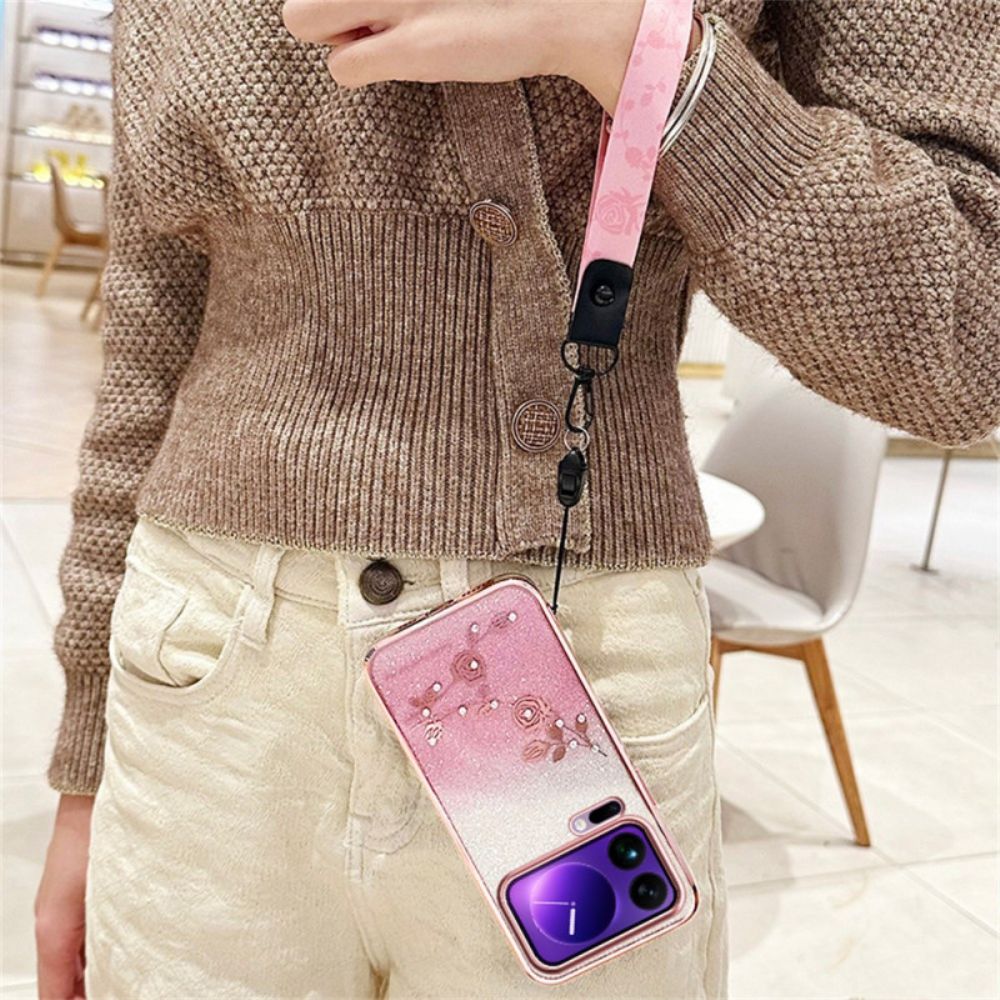 Hoesje Voor Xiaomi 17 Pro Strass-steentjes Met Bandjes