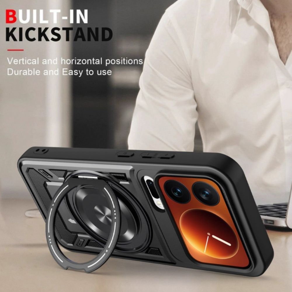Hoesje Xiaomi 17 Pro Magnetische Sluiting Met Draaibare Standaard