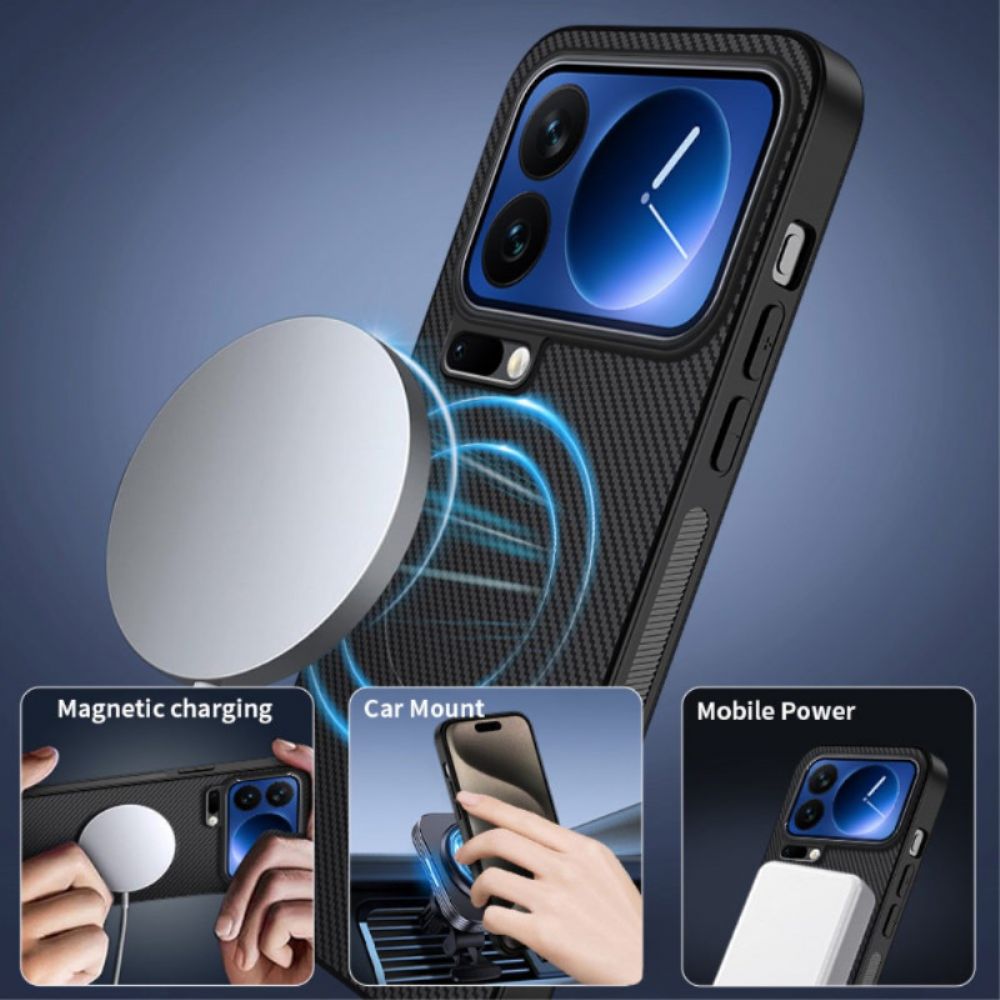 Hoesje Xiaomi 17 Pro Magsafe Carbon Fiber Bescherming Hoesje