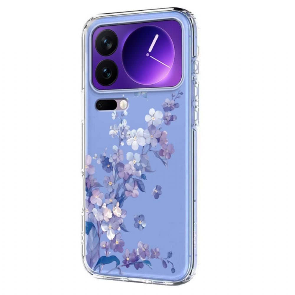Hoesje Xiaomi 17 Pro Transparante Vlinders En Bloemen