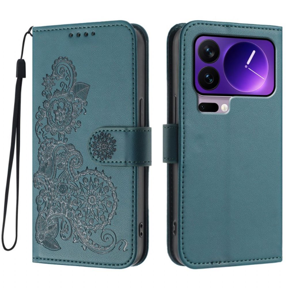 Leren Hoesje Voor Xiaomi 17 Pro Mandala Kant