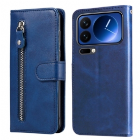 Leren Hoesje Voor Xiaomi 17 Pro Vak Met Ritssluiting