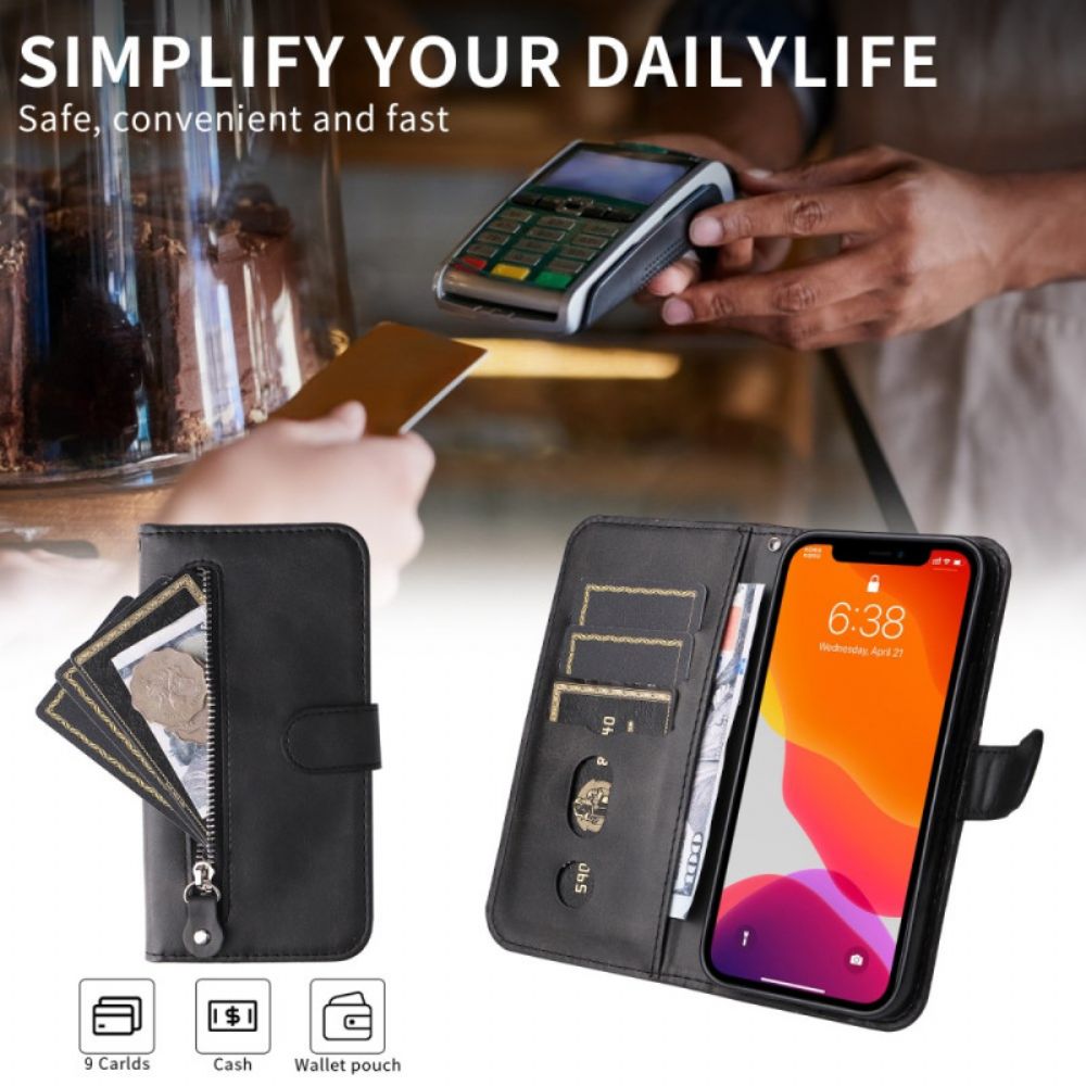 Leren Hoesje Voor Xiaomi 17 Pro Vak Met Ritssluiting