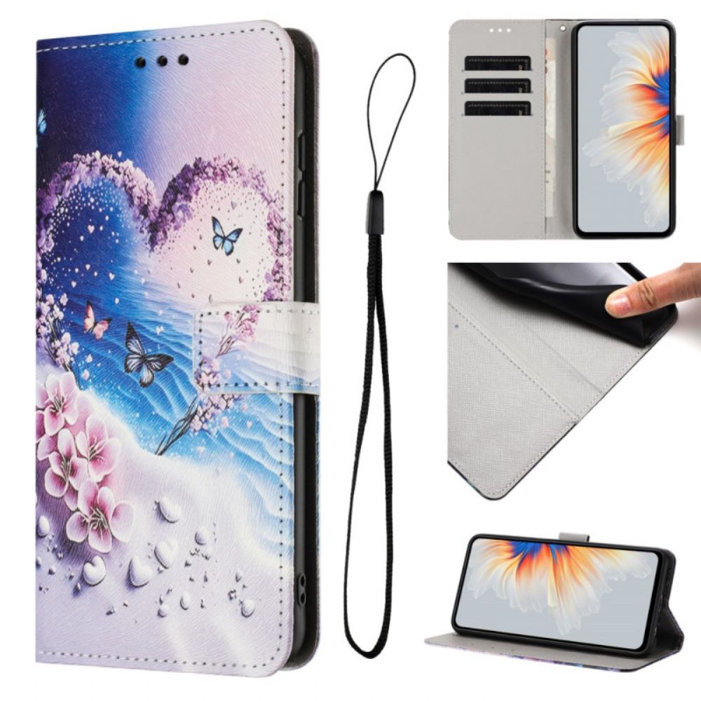 Leren Hoesje Voor Xiaomi 17 Pro Vlinder En Hart