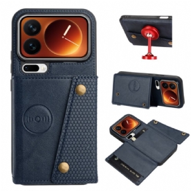 Leren Hoesje Xiaomi 17 Pro Kaarthouder En Standaard Bescherming Hoesje