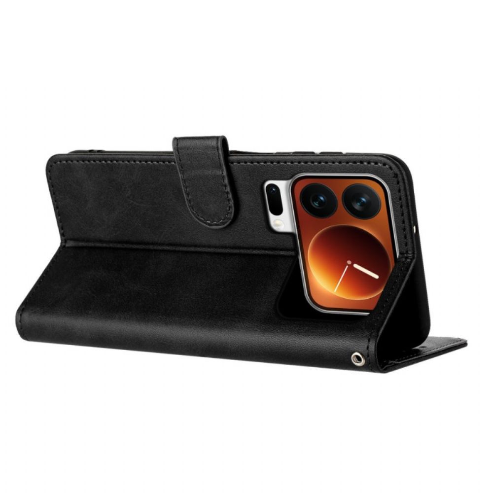 Leren Hoesje Xiaomi 17 Pro Leereffect Met Koord