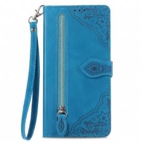 Leren Hoesje Xiaomi 17 Pro Portemonnee Met Kantpatroon Bescherming Hoesje