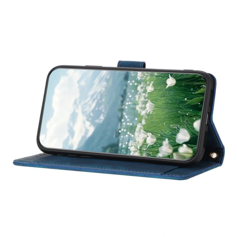 Leren Hoesje Xiaomi 17 Pro Portemonnee Met Tulpendesign