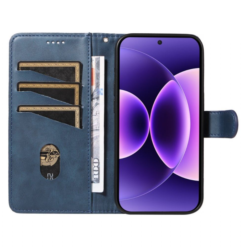 Leren Hoesje Xiaomi 17 Pro T-lijnen Bescherming Hoesje