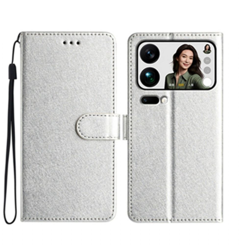 Leren Hoesje Xiaomi 17 Pro Zijdetextuur Bescherming Hoesje