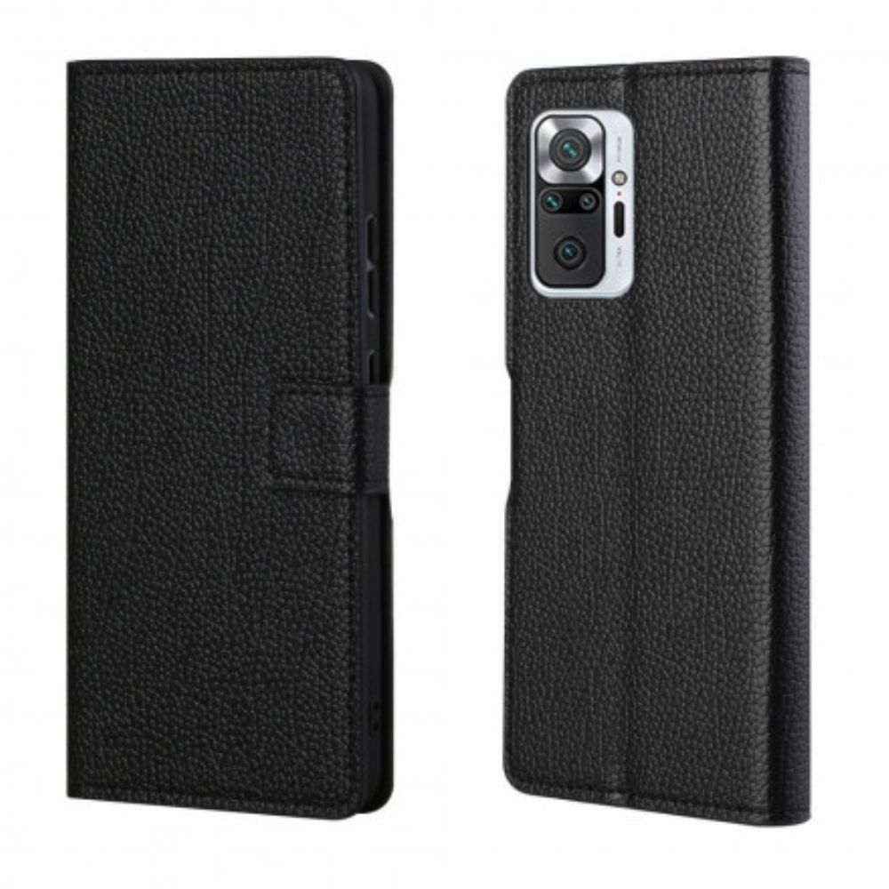 Folio-hoesje voor Xiaomi Redmi Note 10 Pro Enkel Lychee