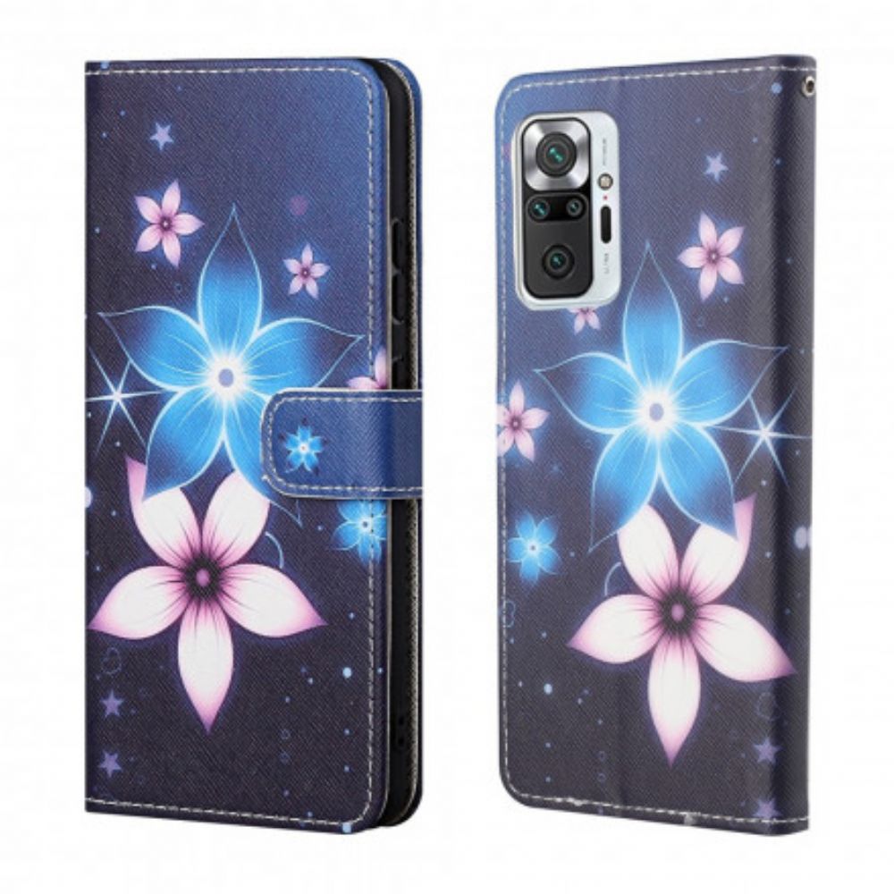 Folio-hoesje voor Xiaomi Redmi Note 10 Pro Met Ketting Maanbloemband