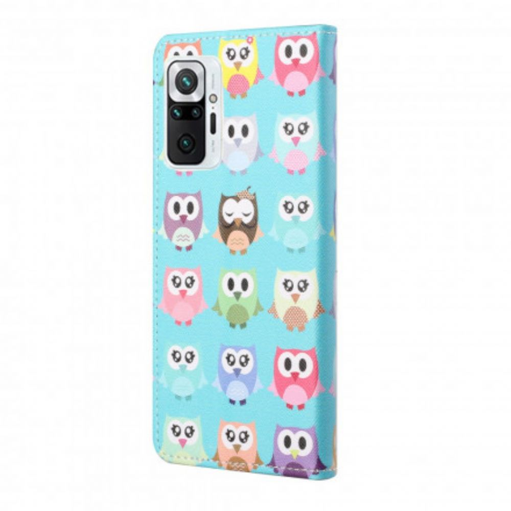 Folio-hoesje voor Xiaomi Redmi Note 10 Pro Uilen